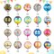 100 Pcs Happy Birthday Aluminum Foil Balloons for Birthday Party Decoration Supplies, 18 Inches Round Helium Floating Mylar Balloon (20 Patterns)
